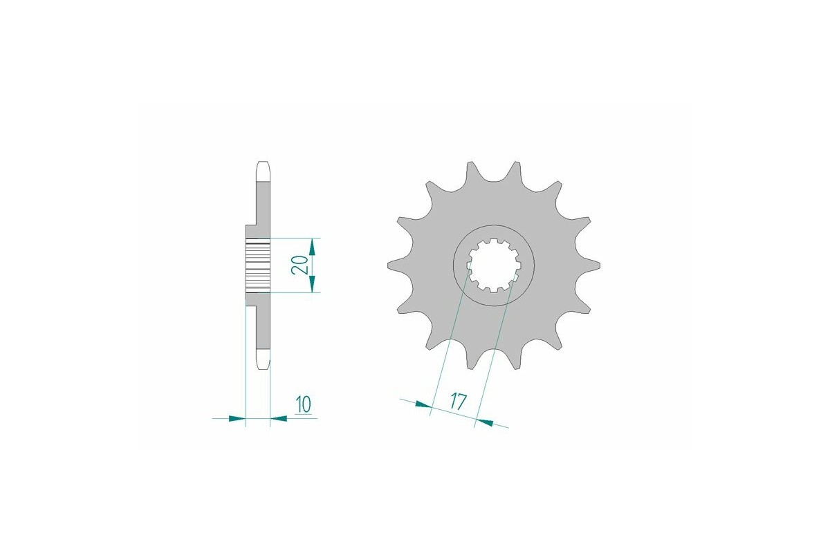 Pignon AFAM acier standard 64201 - 520