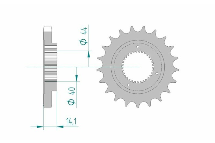 Pignon AFAM acier standard 94602 - 530