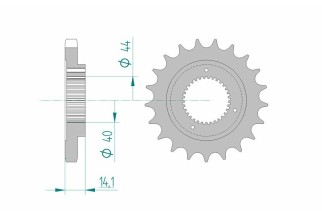 Pignon AFAM acier standard 94602 - 530