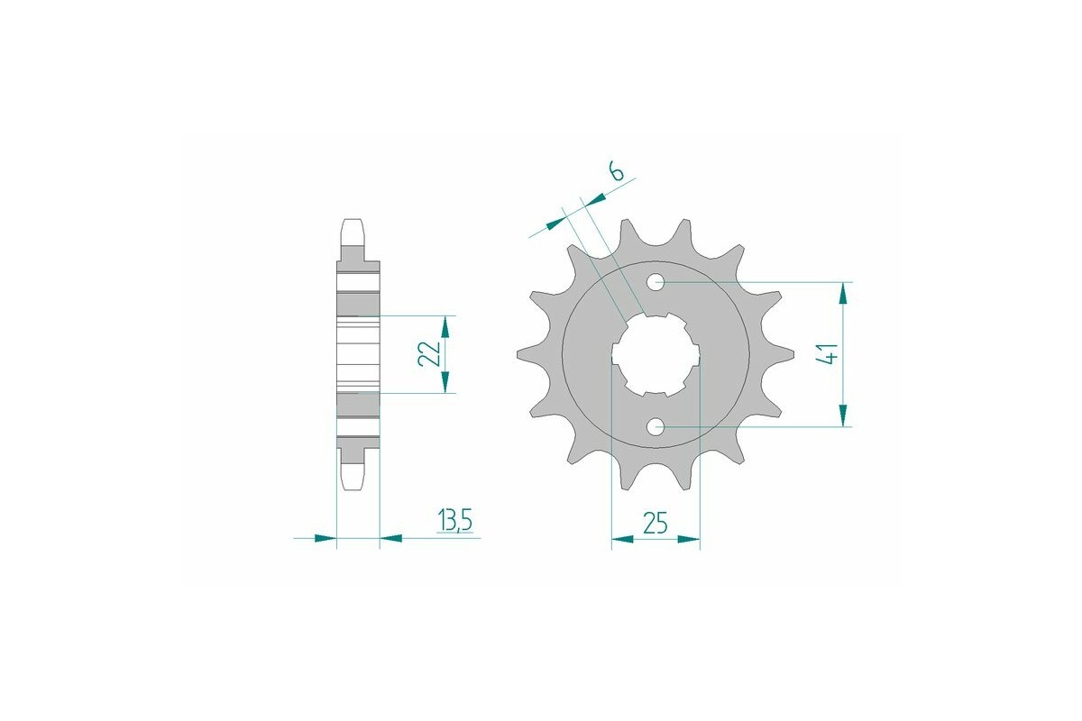 Pignon AFAM acier standard 20506 - 525