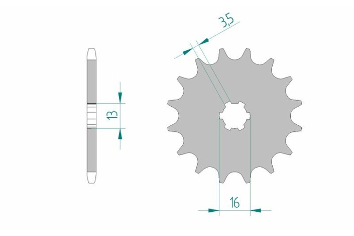 Pignon AFAM acier standard 27100 - 420
