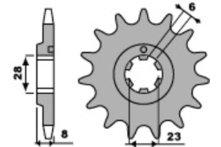 Pignon PBR acier standard 436 - 520