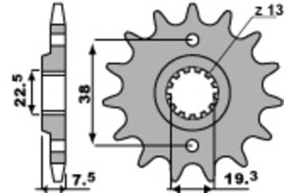 Pignon PBR acier standard 2116 - 520