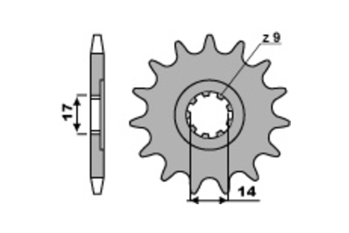 Pignon PBR acier standard 210 - 428