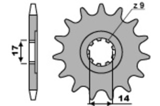 Pignon PBR acier standard 210 - 428