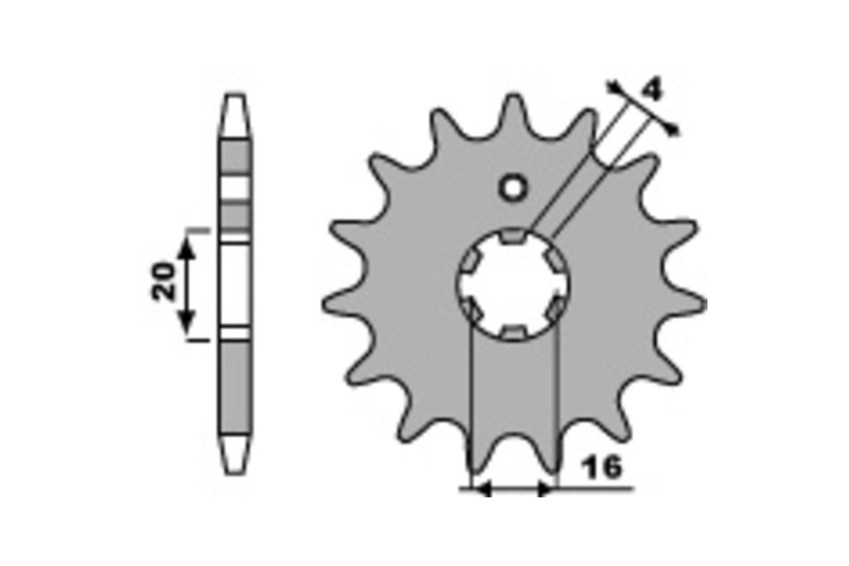 Pignon PBR acier standard 554 - 428