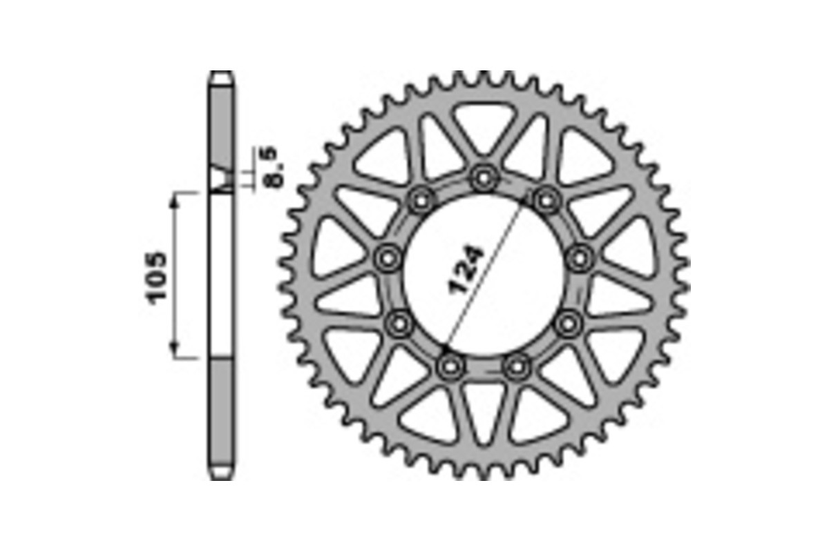 Couronne PBR acier C45 standard 3505 - 520