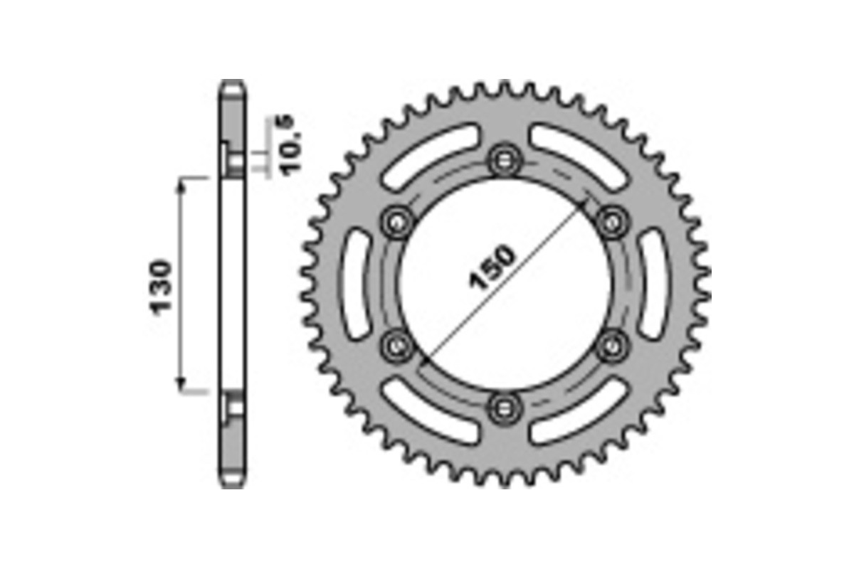 Couronne PBR acier C45 standard 236 - 520