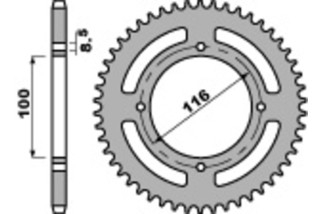 Couronne PBR acier C45 standard 467 - 420