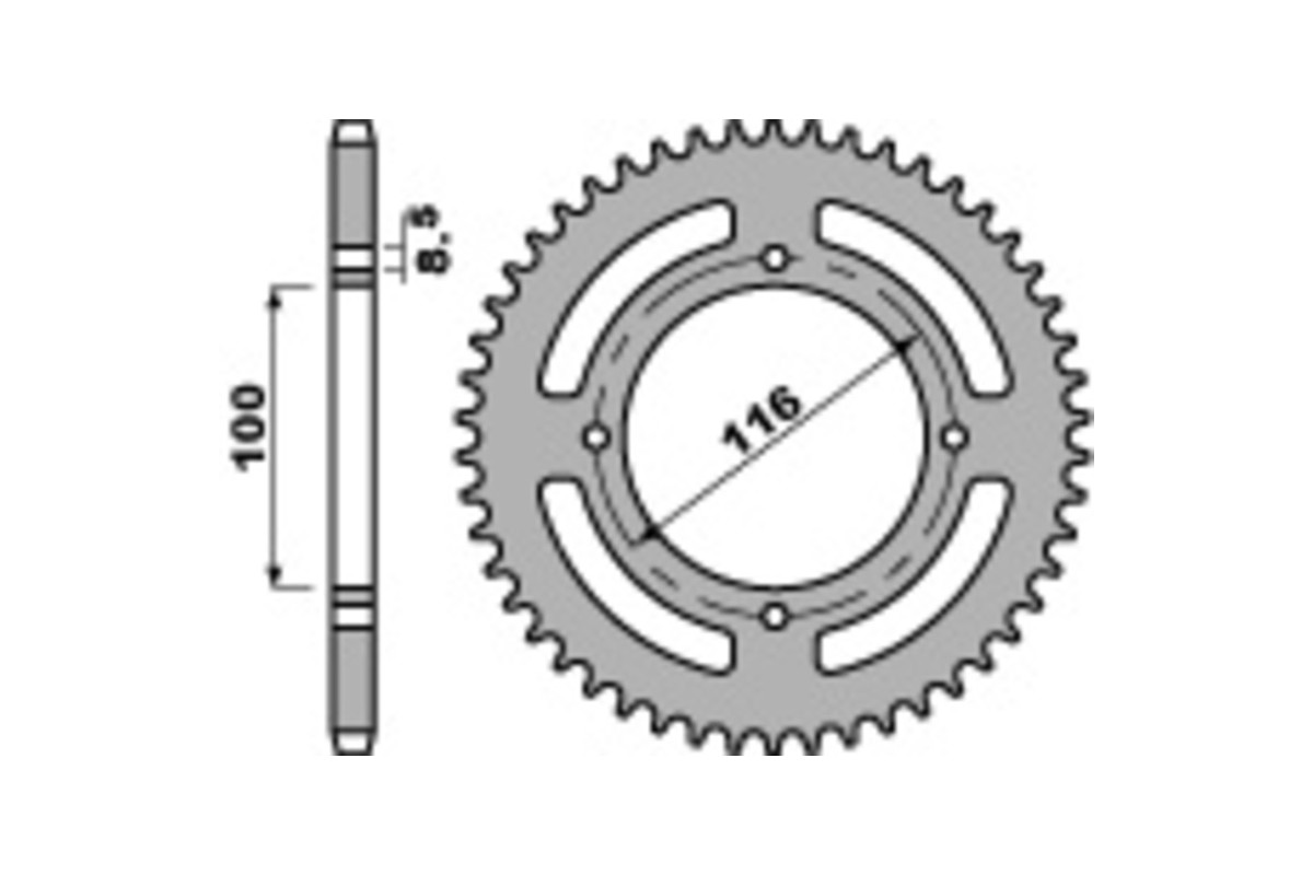Couronne PBR acier C45 standard 467 - 420