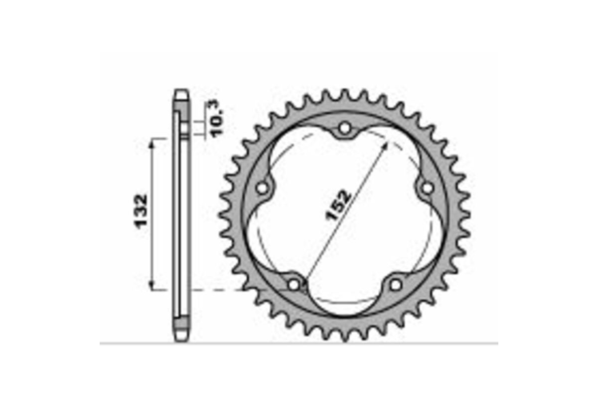 Couronne PBR aluminium ultra-light anodisé dur 4464 - 520