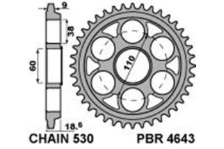 Couronne PBR acier C45 revenu 4643 - 530