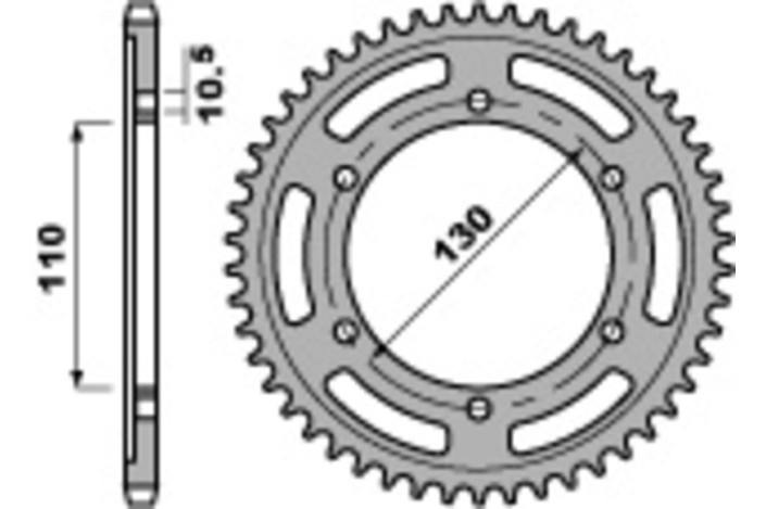 Couronne PBR acier C45 standard 4385 - 525