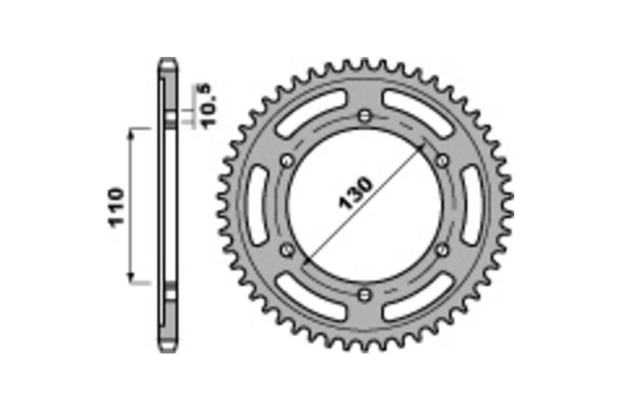 Couronne PBR acier C45 standard 4385 - 525