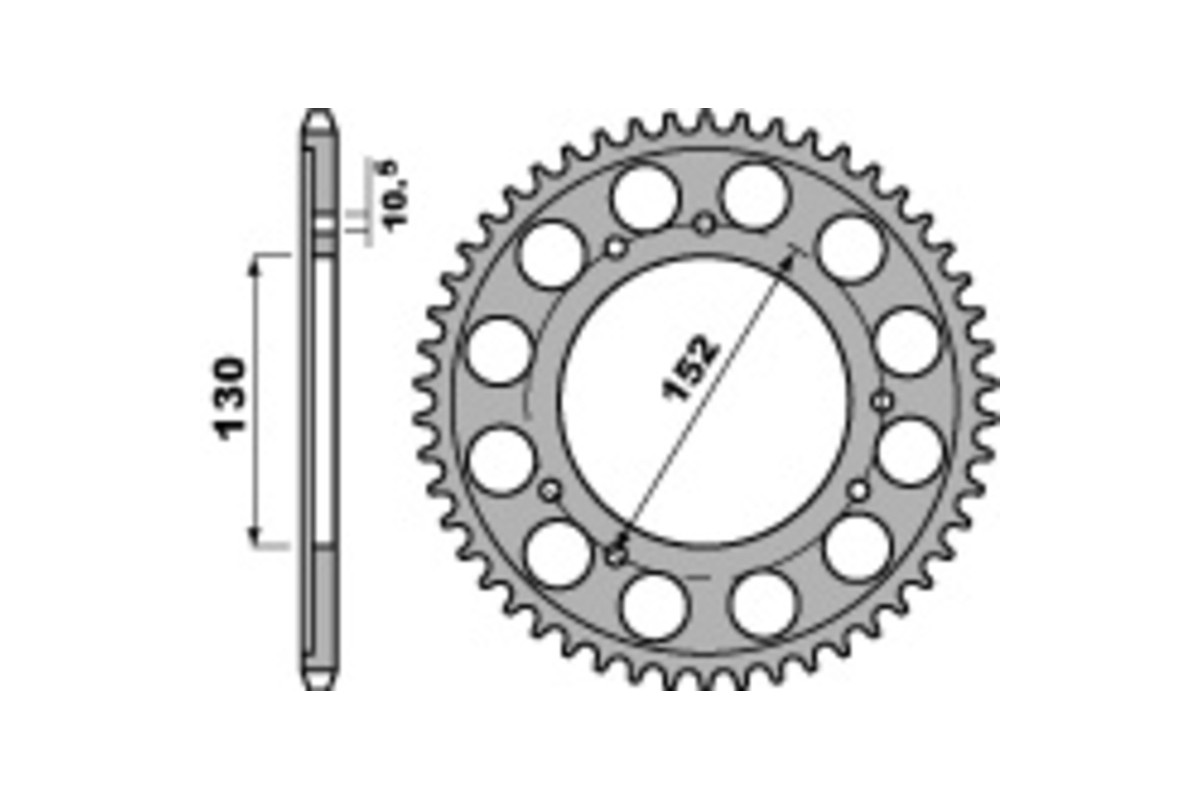 Couronne PBR acier C45 standard 713 - 530
