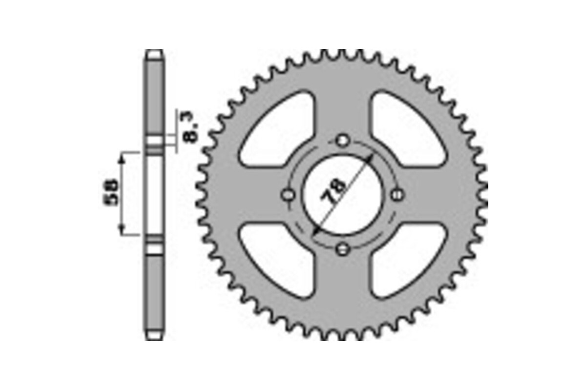 Couronne PBR acier C45 standard 810 - 428