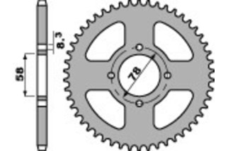 Couronne PBR acier C45 standard 810 - 428