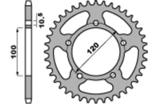 Couronne PBR acier C45 standard 4363 - 525