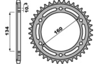 Couronne PBR acier C45 standard 4400 - 520
