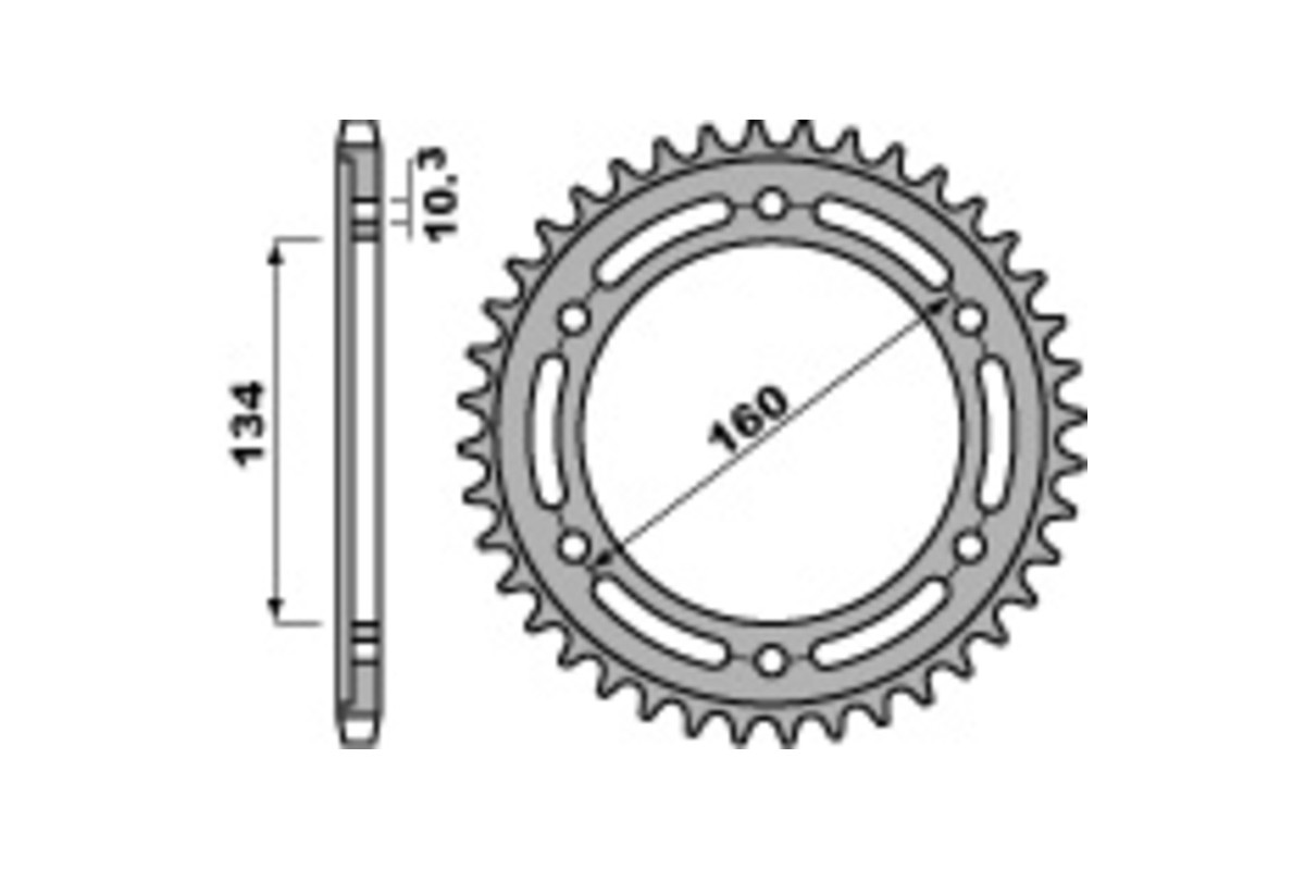 Couronne PBR acier C45 standard 4400 - 520