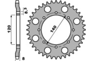 Couronne PBR acier C45 standard 506 - 520