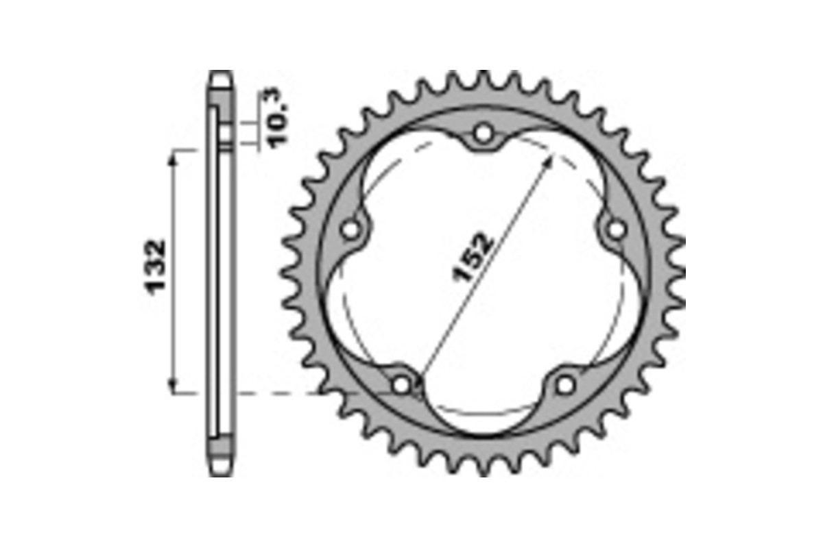 Couronne PBR aluminium Ultra-Light anodisé dur 4460 - 525