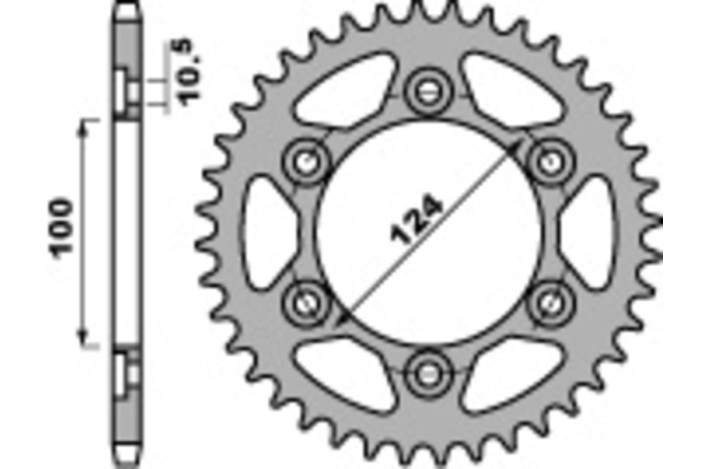 Couronne PBR acier C45 standard 4366 - 525