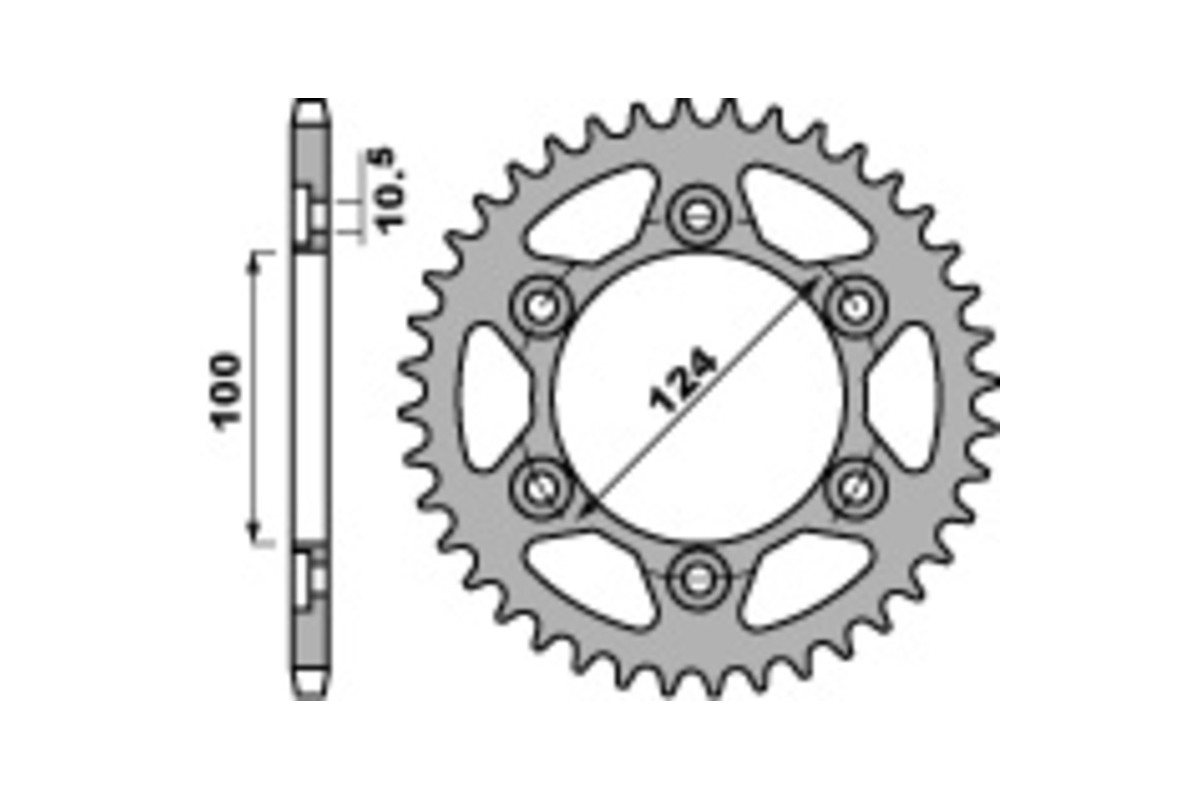 Couronne PBR acier C45 standard 4366 - 525