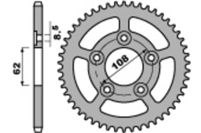 Couronne PBR acier C45 standard 714 - 520