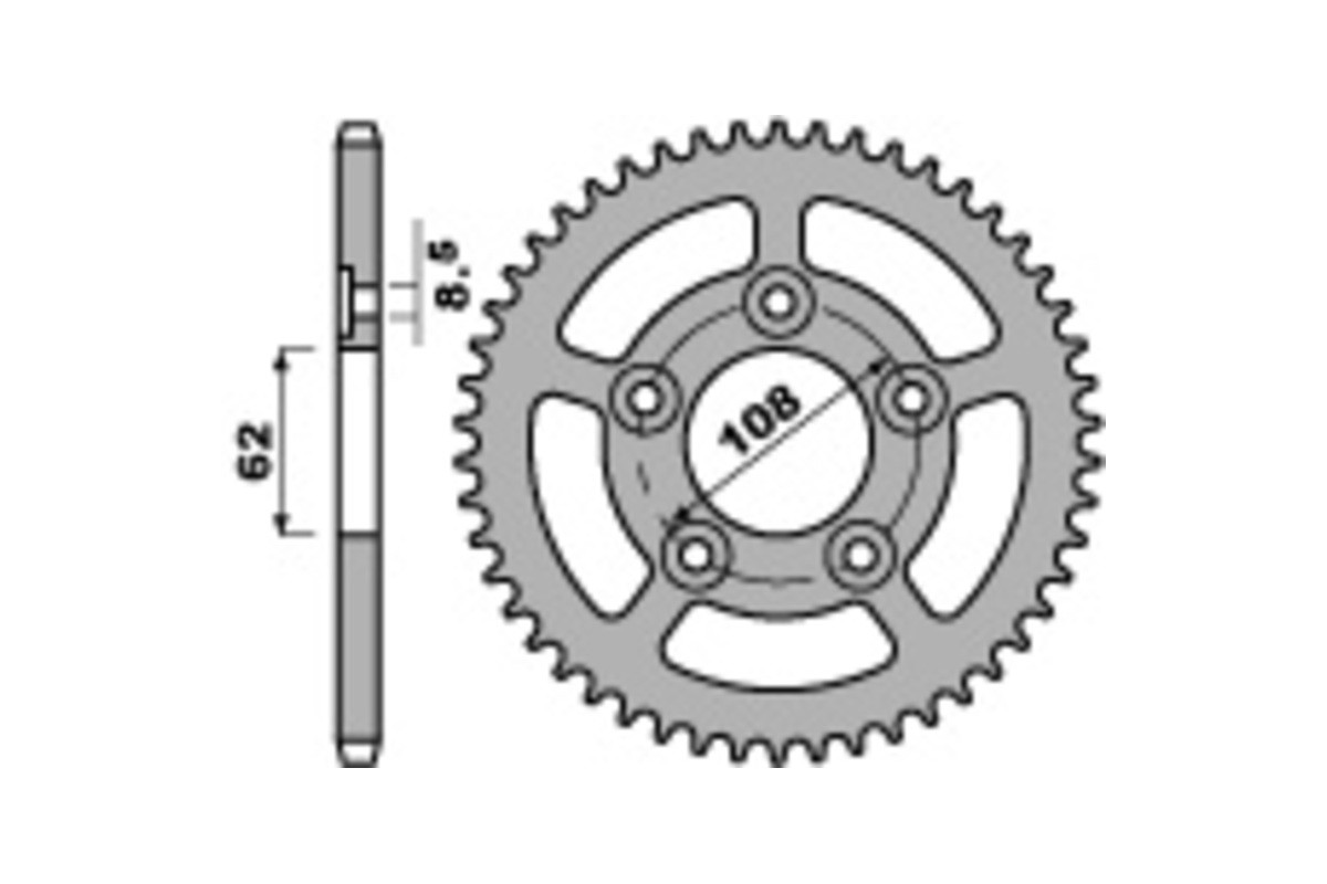 Couronne PBR acier C45 standard 714 - 520