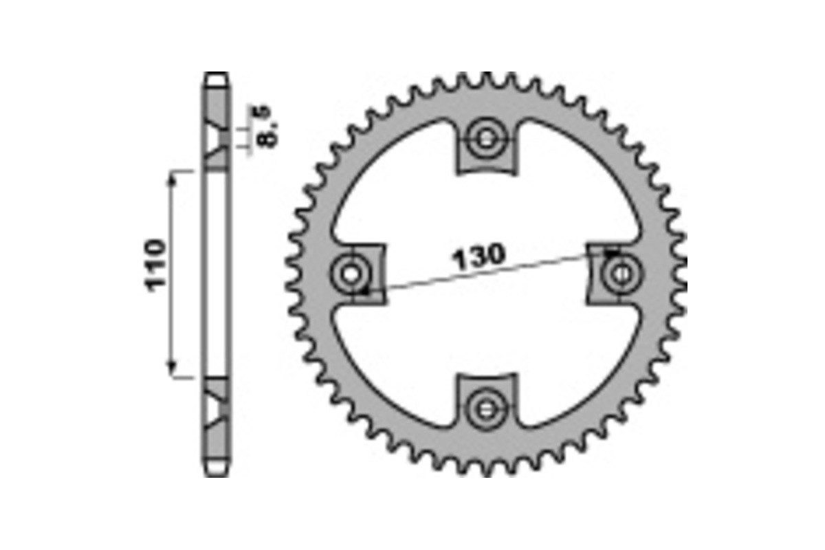 Couronne PBR acier C45 standard 4306 - 420