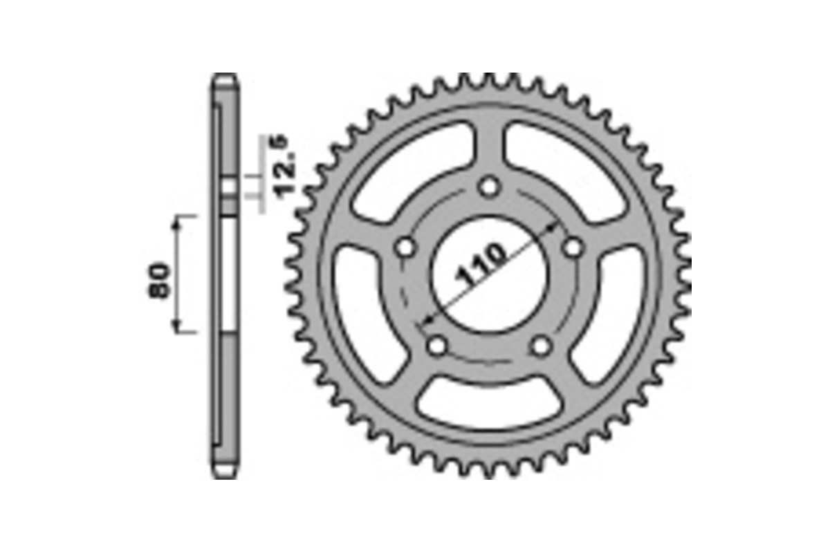 Couronne PBR acier C45 standard 336 - 630