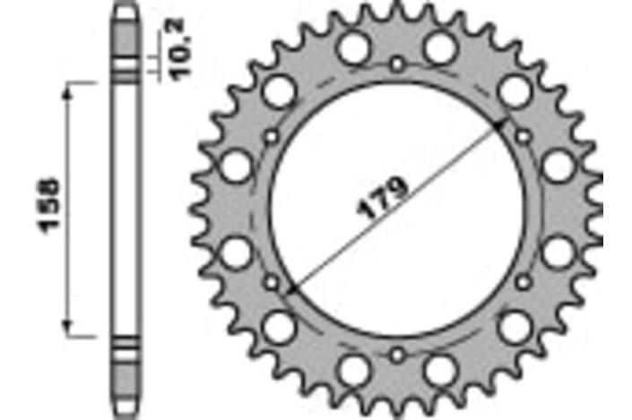 Couronne PBR acier C45 standard 4427 - 525