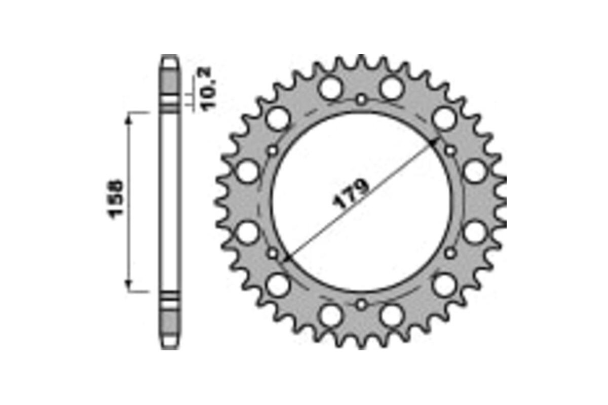 Couronne PBR acier C45 standard 4427 - 525