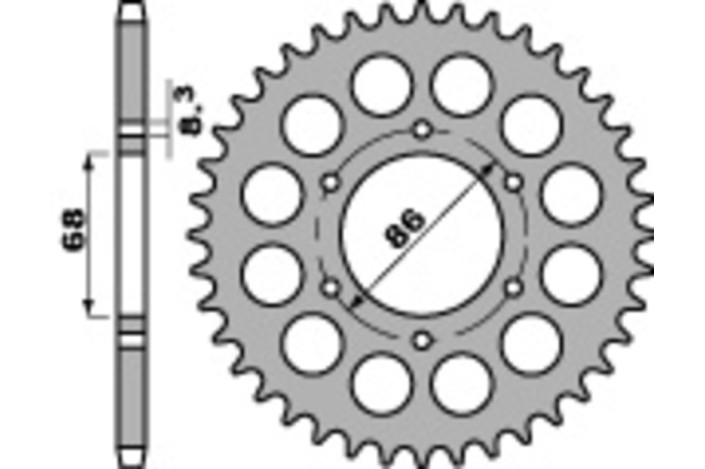 Couronne PBR acier standard 468 - 428