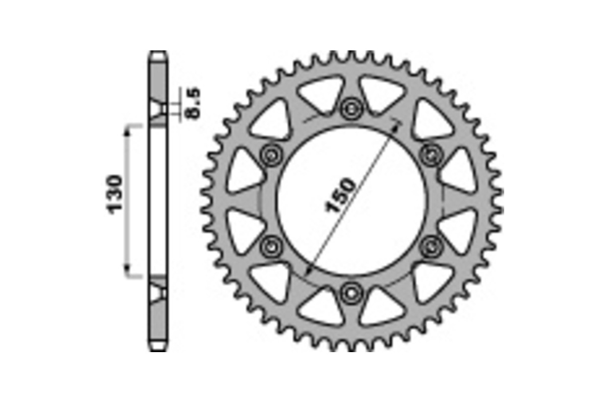 Couronne PBR acier C45 standard 270 - 520