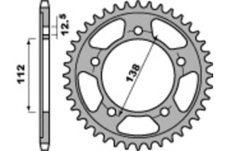Couronne PBR acier C45 standard 408 - 530