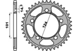 Couronne PBR acier C45 standard 4508 - 525