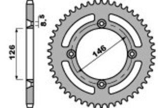 Couronne PBR acier C45 standard 822 - 428