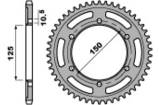 Couronne PBR acier C45 standard 4454 - 525