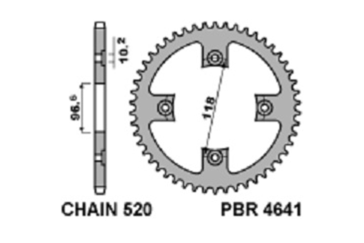 Couronne PBR acier C45 standard 4641 - 520