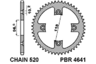 Couronne PBR acier C45 standard 4641 - 520