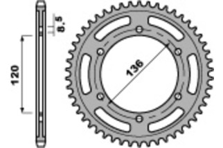 Couronne PBR acier C45 standard 864 - 530