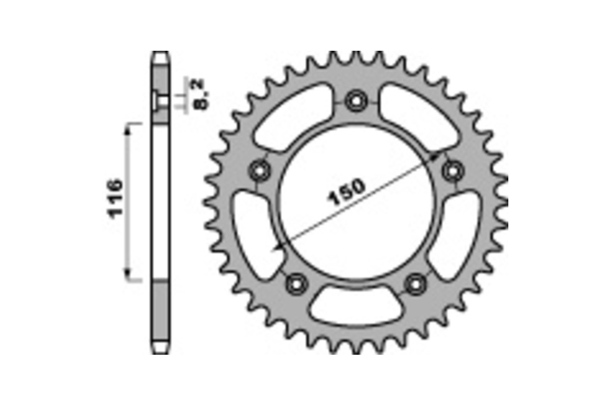 Couronne PBR acier C45 standard 4329 - 520