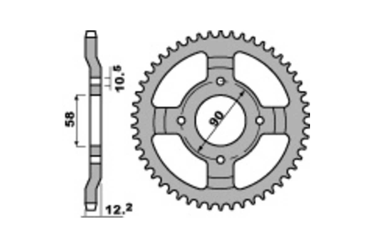 Couronne PBR acier C45 standard 273 - 428