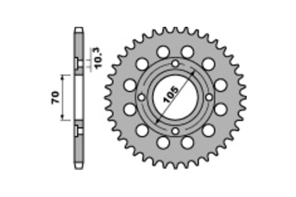 Couronne PBR acier C45 standard 278 - 530