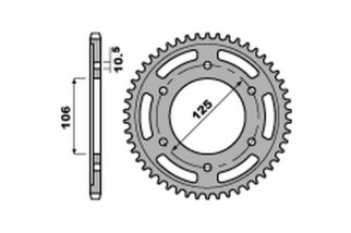 Couronne PBR acier C45 standard 4529 - 525