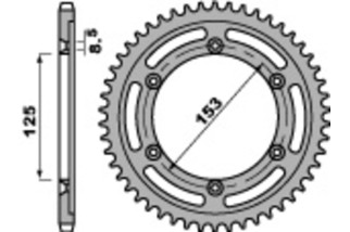 Couronne PBR acier C45 standard 4547 - 428