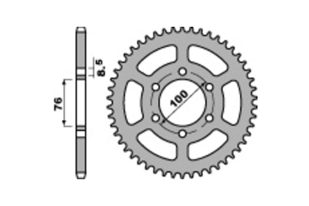 Couronne PBR acier C45 standard 4513 - 428