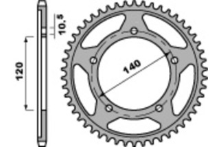 Couronne PBR acier C45 standard 4398 - 525